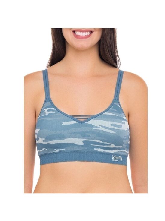 Other - Kindly Yours Sustainable caged front triangle bralette size large Camo print
